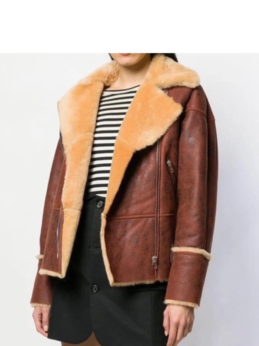 Sandro Shearling Coat - Picture 2 of 9